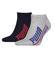 Набір шкарпеток унісекс Puma 2-Pack Low Cut Unisex Socks (2 пари) 39-42 Navy-Blue, Grey