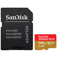 Карта памяти SanDisk 256GB microSD class 10 V30 Extreme PLUS SDSQXBD-256G-GN6MA n