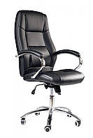Офисное кресло руководителя BNB HectorDesign хром Anyfix Экокожа Черный z117-2024