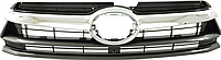 Решетка радиатора Toyota Highlander 13-16 черн.глянец с хром молдинг верхняя часть, (187061992)