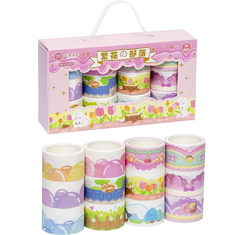 Скотч декоративний 2,5смх2м набір із 12 штук арт.XM-JD2585, фото 1