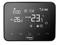 Терморегулятор для котла 4Heat WT-20 черный сенсорный беспроводной программатор с WiFi