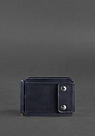 Мужское кожаное портмоне синее 10.0 зажим для денег Crazy Horse BlankNote NB, код: 8132155