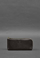 Кожаное портмоне-купюрник на молнии 14.0 темно-коричневое BlankNote NB, код: 8132965