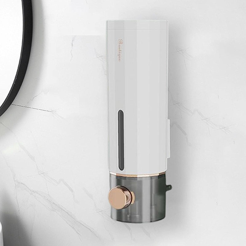 Диспенсер/дозатор для рідкого мила механічний підвісний у ванну 450 мл Boutique білий (GS-137483), фото 1