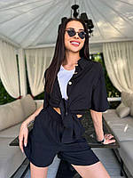 Костюм женский, брючный, рубашка и шорты, легкий, от 42 до 52р-ра, стильный, эффектный