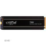 Crucial T500 1TB PCIe Gen4 NVMe M.2 SSD with heatsink, EAN: 649528940018 (CT1000T500SSD5)