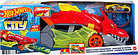 Автовоз Хот Вилс Пасть дракона Hot Wheels Toy Car City Dragon Launch Transporter GTK42 Mattel Original