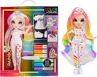 Кукла Рейнбоу Хай Раскрась и создай Куклу сам Rainbow High Color & Create Doll Blue Eyes 594123 MGA Original