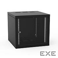 Шафа ZPAS 19", 12U, Z-BOX, змінні бічні стінки, скляні двері, 600x600 мм, мак (W-7240-20-A3-161-BNP)