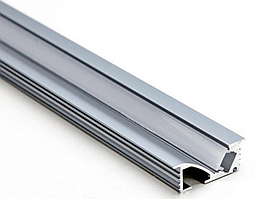 Алюмінієвий профіль врізний LS34 з розсіювачем 3м анод, бокового світла (ціна 1м)