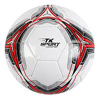 Мяч футбольный крансый TK Sport вес 300-310 грамм резиновый баллон материал PVC размер №5 (C 62388)