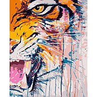 Картина по номерам Взгляд тигра Strateg (DY131) QT, код: 8238400