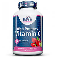 Витамин C Haya Labs High Potency Vitamin C 1000 mg with rose hips 100 Tabs OM, код: 8062186