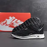 Спортивні чоловічі літні кросівки з сіткою та шкіряними вставками, фото 2