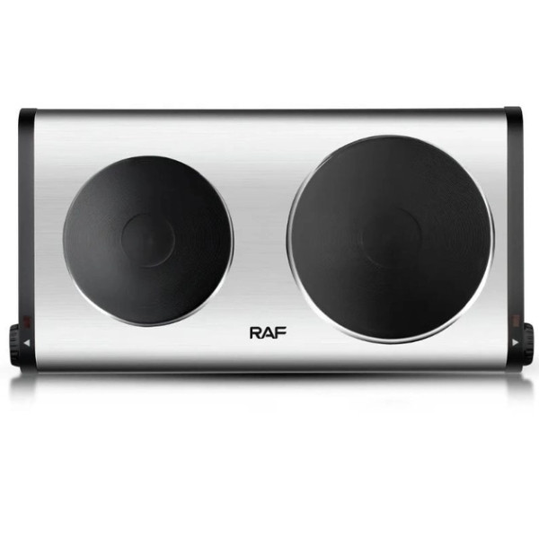 Плита електрична дискова на 2 конфорки RAF R8014 Сіра