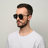 Солнцезащитные очки LuckyLOOK мужские 849-250 Геометрия One size Серый QT, код: 7445125