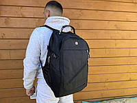 Водостійкий швейцарський міський рюкзак swissgear 8810 чоловічий із зарядкою, рюкзак міський для ноутбука 17"