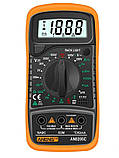 Мультиметр з термопарою ANENG AN8205C, батарейка, помаранчевий, фото 2