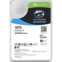 Накопитель HDD SATA 18.0TB Seagate SkyHawk AI Surveillance 7200rpm 256MB (ST18000VE002) DH, код: 6831937