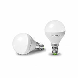 EUROLAMP LED Лампа ЕКО G45 5W(500Lm) E14 4000K (матова)