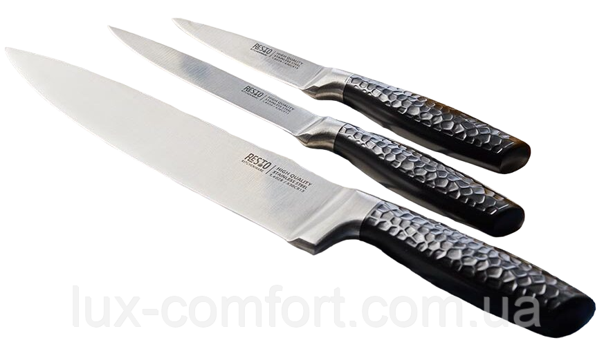 Набір ножів, 3 шт., колекція "THOR" RESTO 95502 — Lux-Comfort