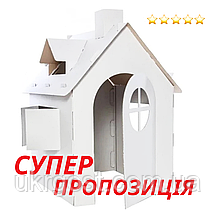 Картонний будиночок хатинка для дітей 120x80x110 см Великий, фото 2