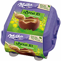 Шоколадные яйца Milka с фундуком 4 шт, 136 г