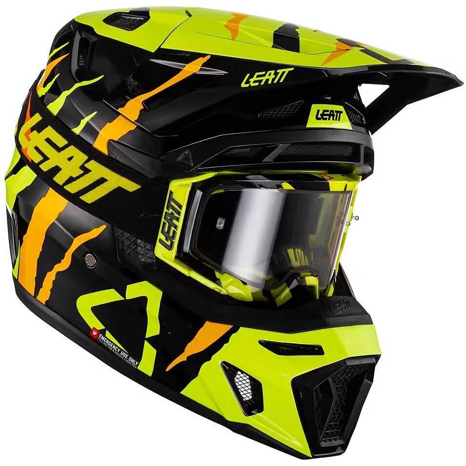 МОТОШОЛОМ ЕНДУРО LEATT MOTO 8.5 V23 - CITRUS TIGER (+ОКУЛЯРИ VELOCITY 5.5)