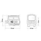 Коліматорний приціл для військових та мисливців HOLOSUN HE512T-RD приціл на планку пикатини,вивер, фото 8
