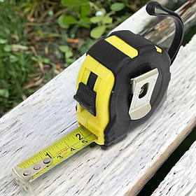 Будівельна рулетка для вимірювання 7.5 м прогумований корпус, стопор, магніт