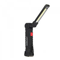 Аккумуляторный фонарик на магните Worklight W-51 складной 360 micro USB BK, код: 7719550