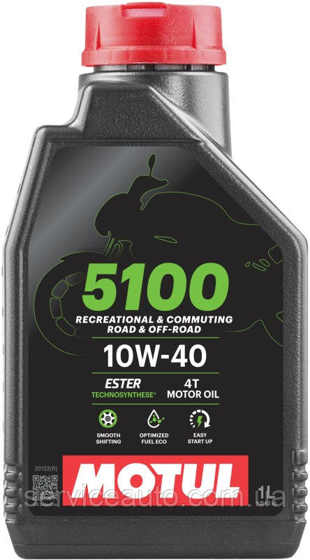Олива моторна Motul 5100 4T 10W-40 для мотоциклів. 1L