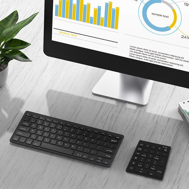 Цифровая беспроводная USB клавиатура 27 клавиш Black Цифровая беспроводная USB клавиатура 27 клавиш Black