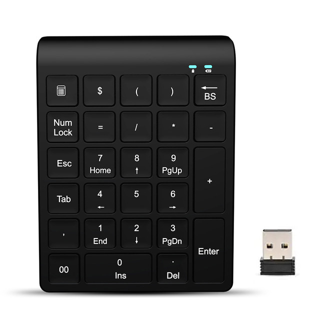 Цифровая беспроводная USB клавиатура 27 клавиш Black Цифровая беспроводная USB клавиатура 27 клавиш Black
