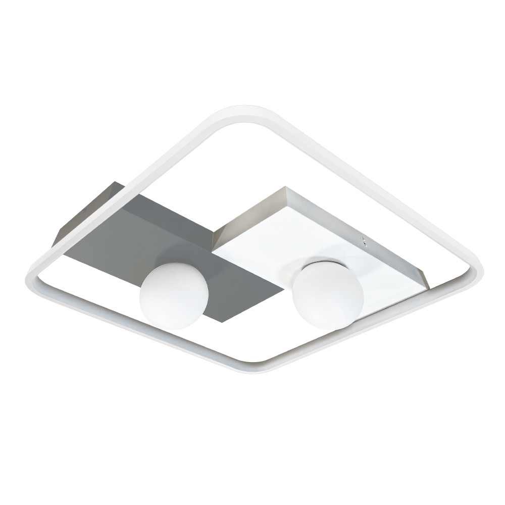Квадратний LED smart світильник 85 Вт до 15 м² VIOLUX PICASSO-S біло-сірий