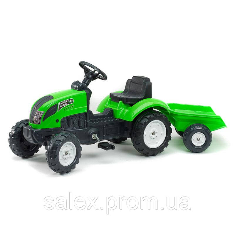 Дитячий трактор педальний з причепом Falk Garden Master Green IG116488 SX, код: 7470698