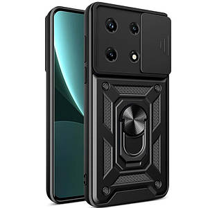 PC + TPU чохол Camshield armor на Xiaomi Redmi Note 13 4G чорний