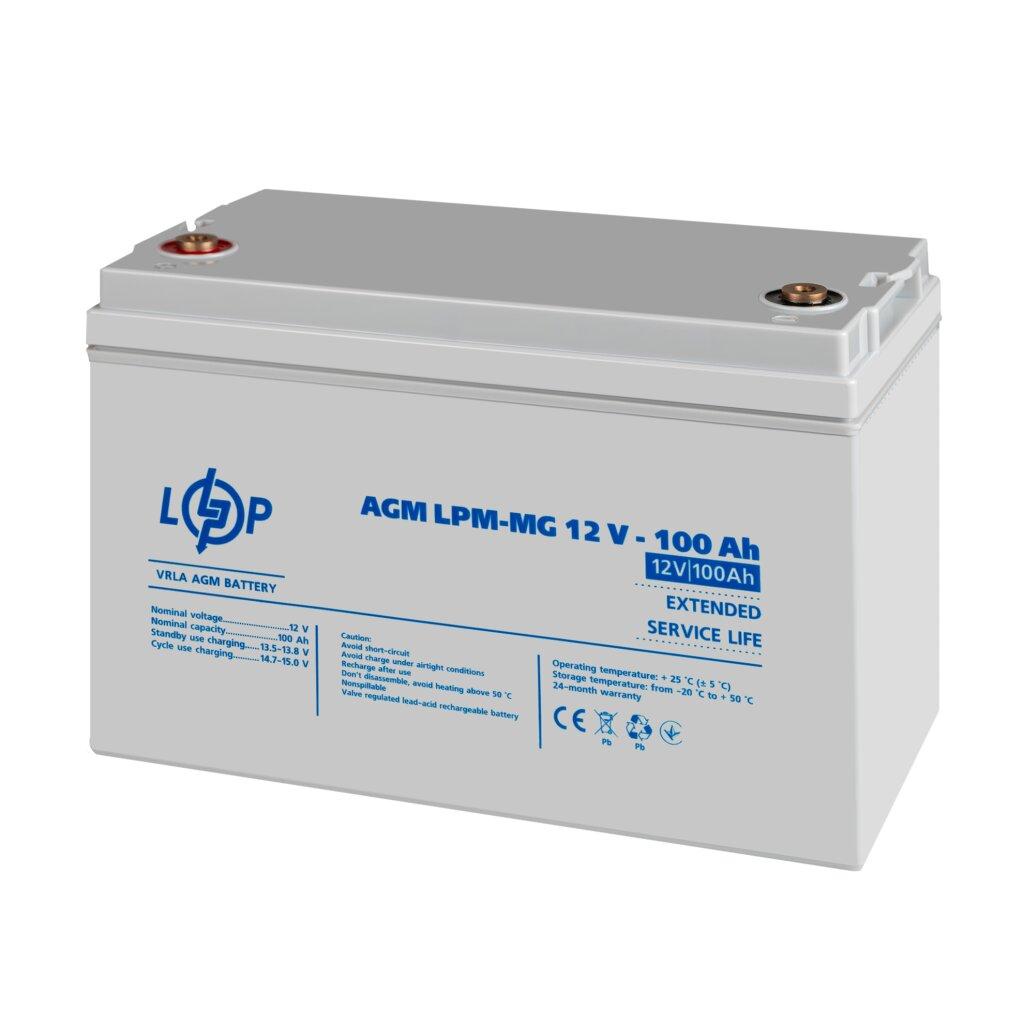 Акумулятор для ДБЖ LogicPower LPM-MG 12 - 100 AH мультигель. 2 роки гарантії