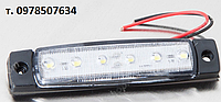 Фонарик габаритный диодный белый 6 LED 24В MG101054