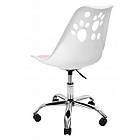 Крісло офісне, комп&apos;ютерне Bonro B-881 біле з рожевим сидінням, фото 2
