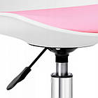 Крісло офісне, комп&apos;ютерне Bonro B-881 біле з рожевим сидінням, фото 4