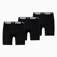 Черные мужские трусы puma men's athletic boxer briefs [3 pack] новые оригинал из сша