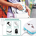 Міні-принтер портативний Mini Thermal Printer BLUE, фото 3