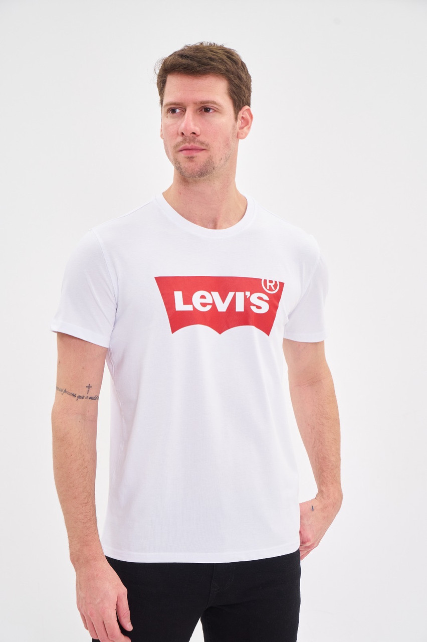Футболка чоловіча Levis модна брендова чоловіча футболка для чоловіків біла