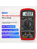 Мультиметр з термопарою ANENG AN8205C, батарейка, червоний, фото 4