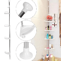 Кутова пластикова універсальна  полиця для ванної Multi Corner Shelf  4 рівні, навісна, настінна полиця Shop UA