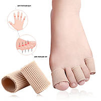 Напальчники обрізні силіконові від мозолів та натирань на пальці ніг та рук розмір М 1шт 2х15см, фото 6