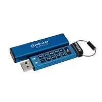 Флеш память Kingston IronKey Keypad 200 Type-A USB3.2 128GB Blue (IKKP200/128GB)