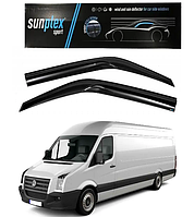 Дефлекторы окон ветровики Volkswagen Crafter 2006-2020 перед скотч SunPlex